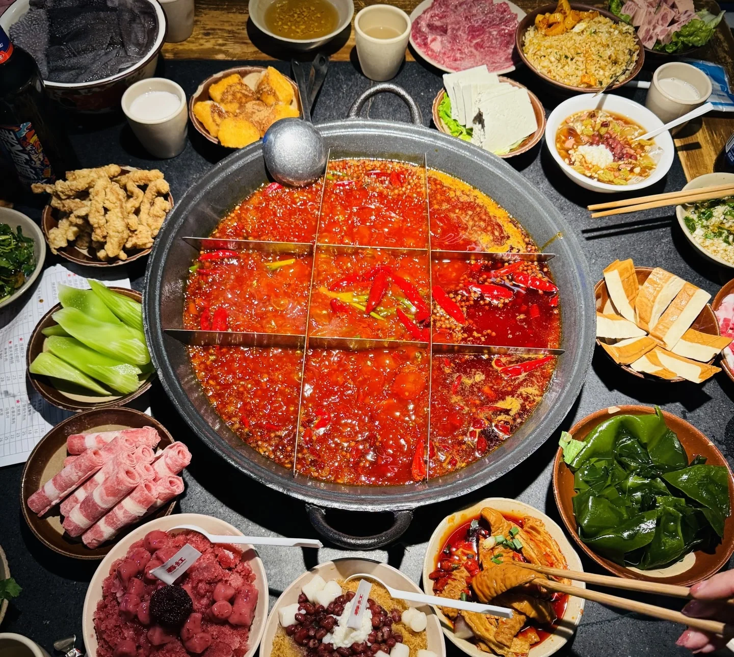 Sharing Chongqing hotpot as part of a local Chinese immersion experience