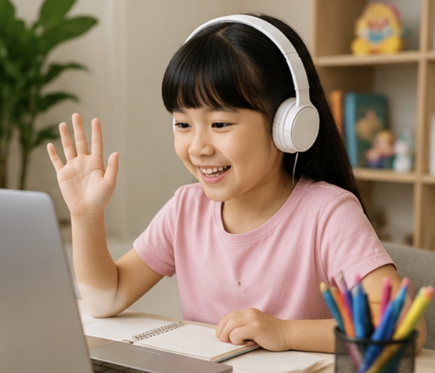 Children and teens learning Chinese